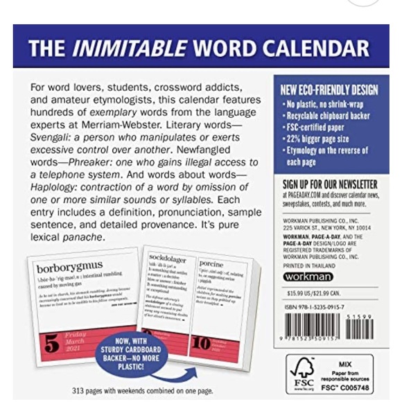 365 New Words A Year by Merriam-Webster 2021 - Picture 2 of 5